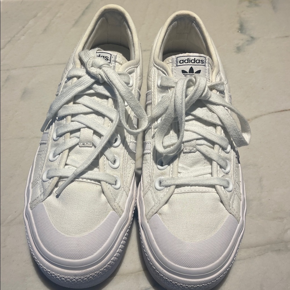 adidas Women’s White Nizza Platform Sneaker - Picture 11 of 16